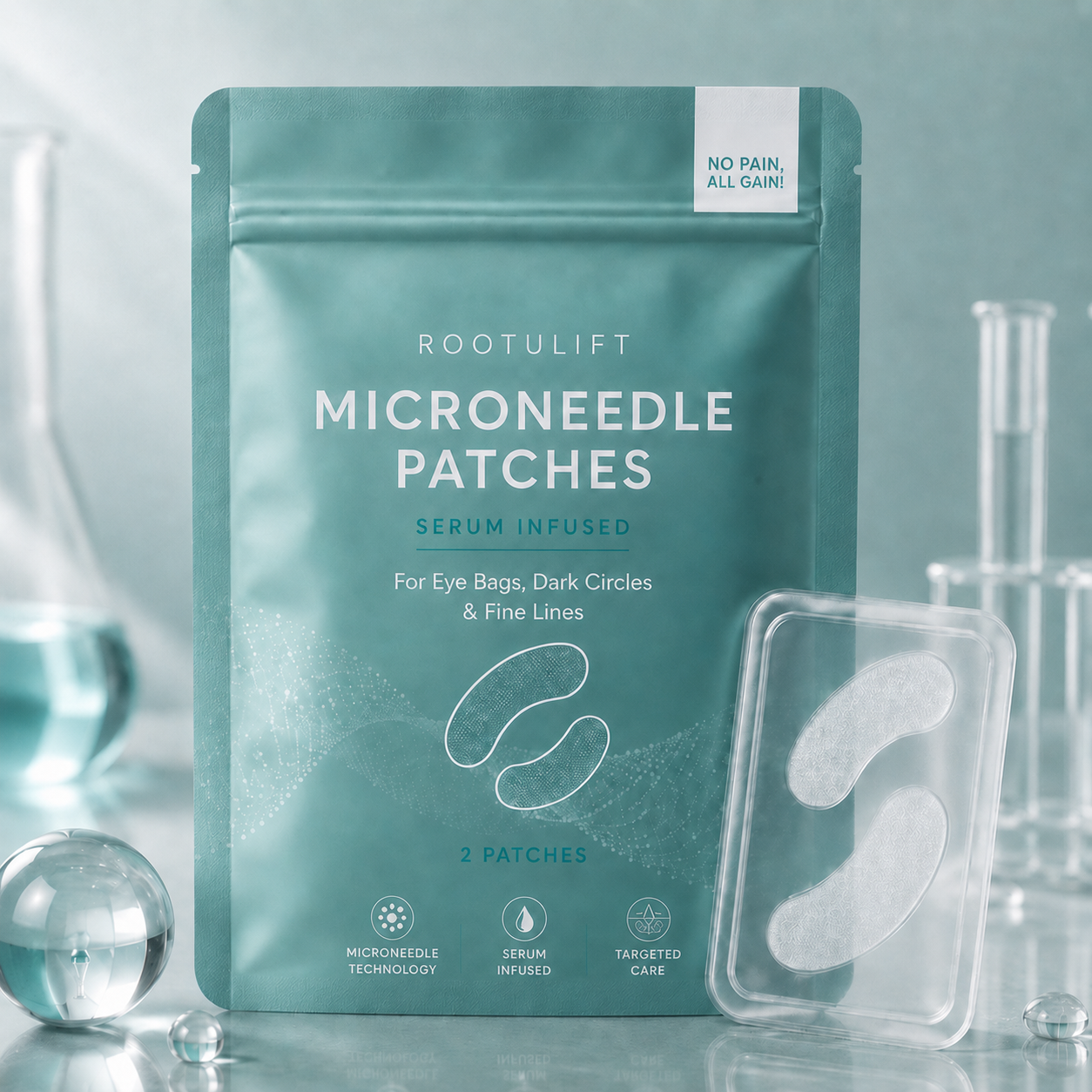 Dissolving Microneedle Eye Patches